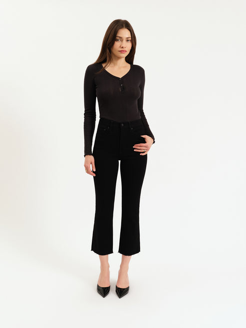 DAZE The Shy Girl High Rise Crop Flare