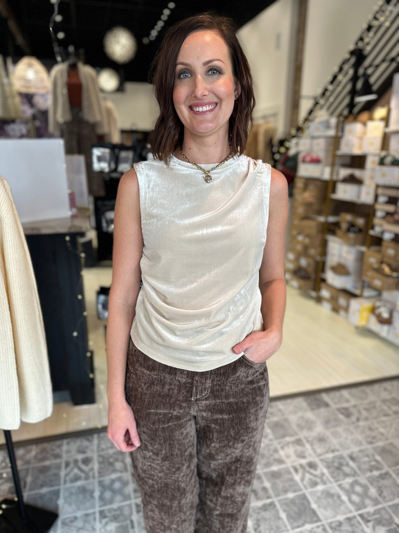 DEAR JOHN The Shaunee Mock Neck Tank