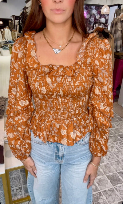The Rayna Smocked Bodice Top
