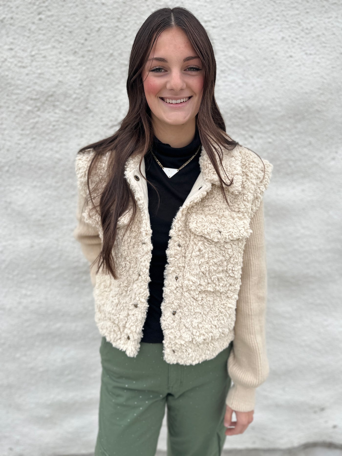 The Phoebe Mixed Media Sweater