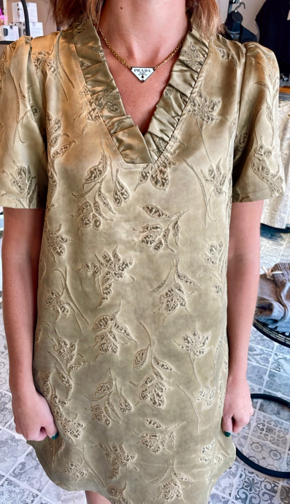 The Ashlyn Floral Jaquard Dress