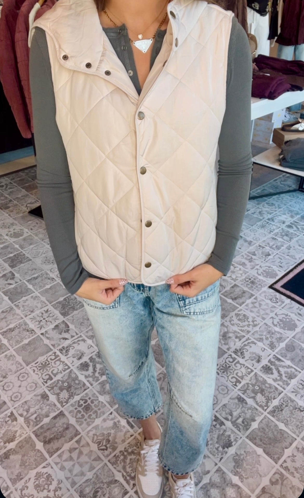 The Evangeline Quilted Puffer Vest