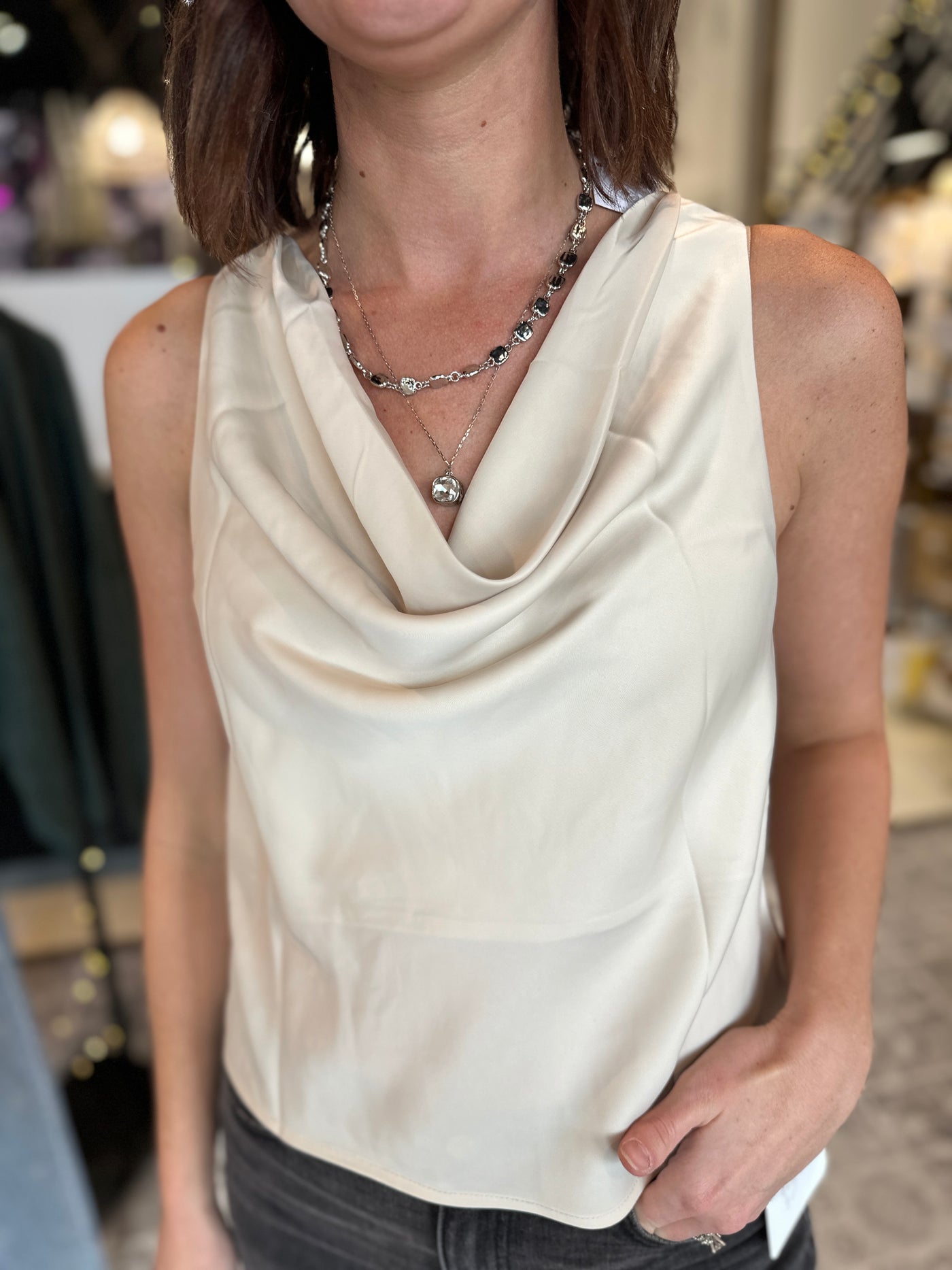 The Last Night Cowl Neck Top