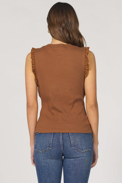 DEAR JOHN The Bridgette Tank with Suede Detail