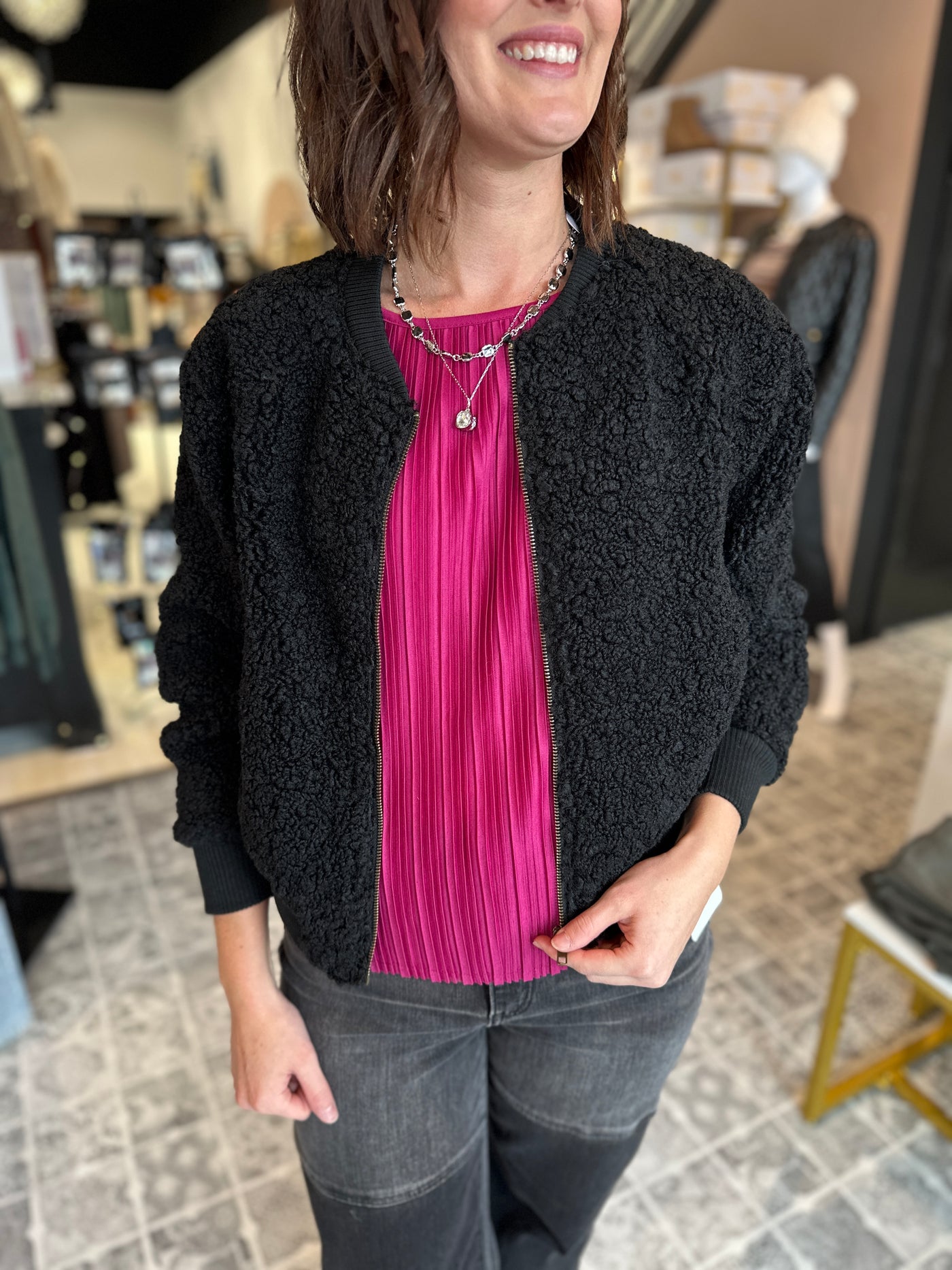 DEAR JOHN The Felicia Sherpa Jacket