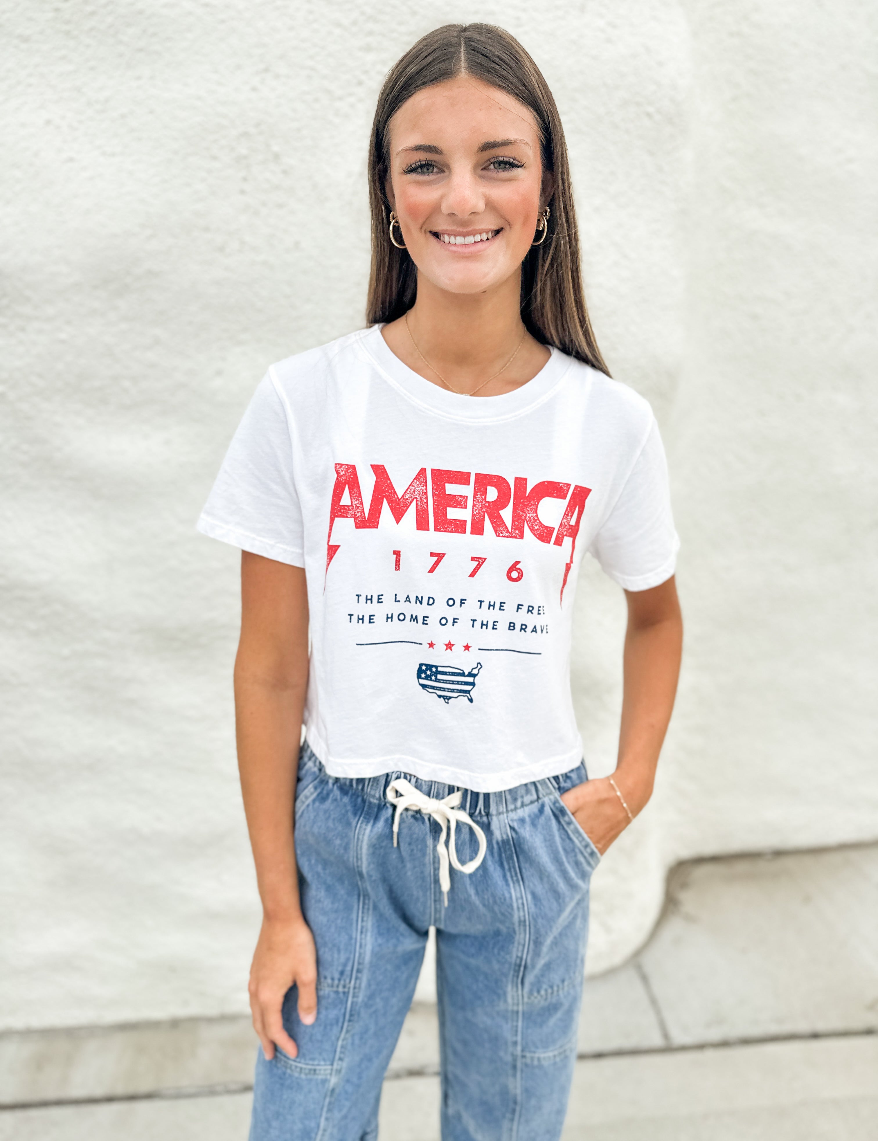 The America 1776 Cropped Tee