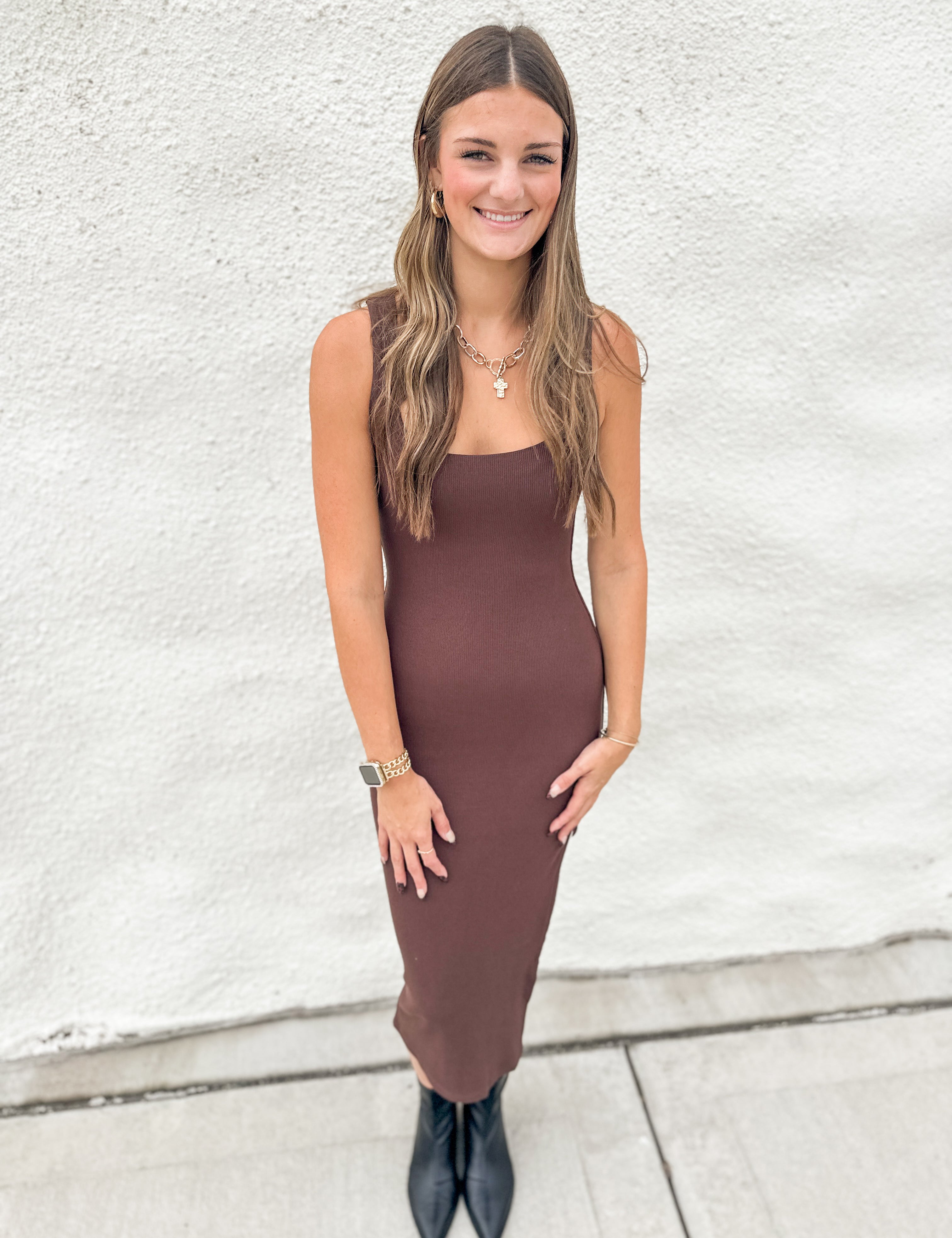 The Spencer Ribbed Midi Dress