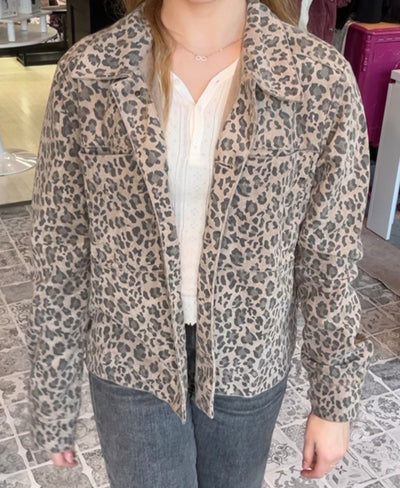 KUT FROM THE KLOTH The Arya Cheetah Print Shirt Jacket