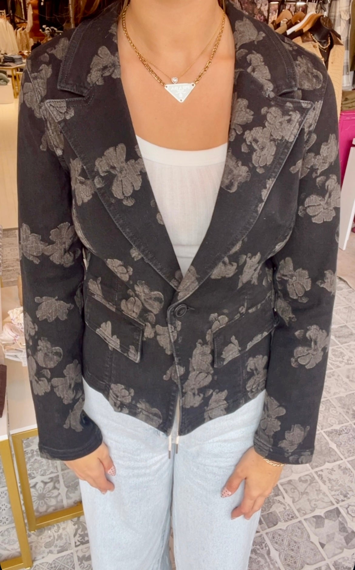 LIVERPOOL The Notch Collar Button Blazer