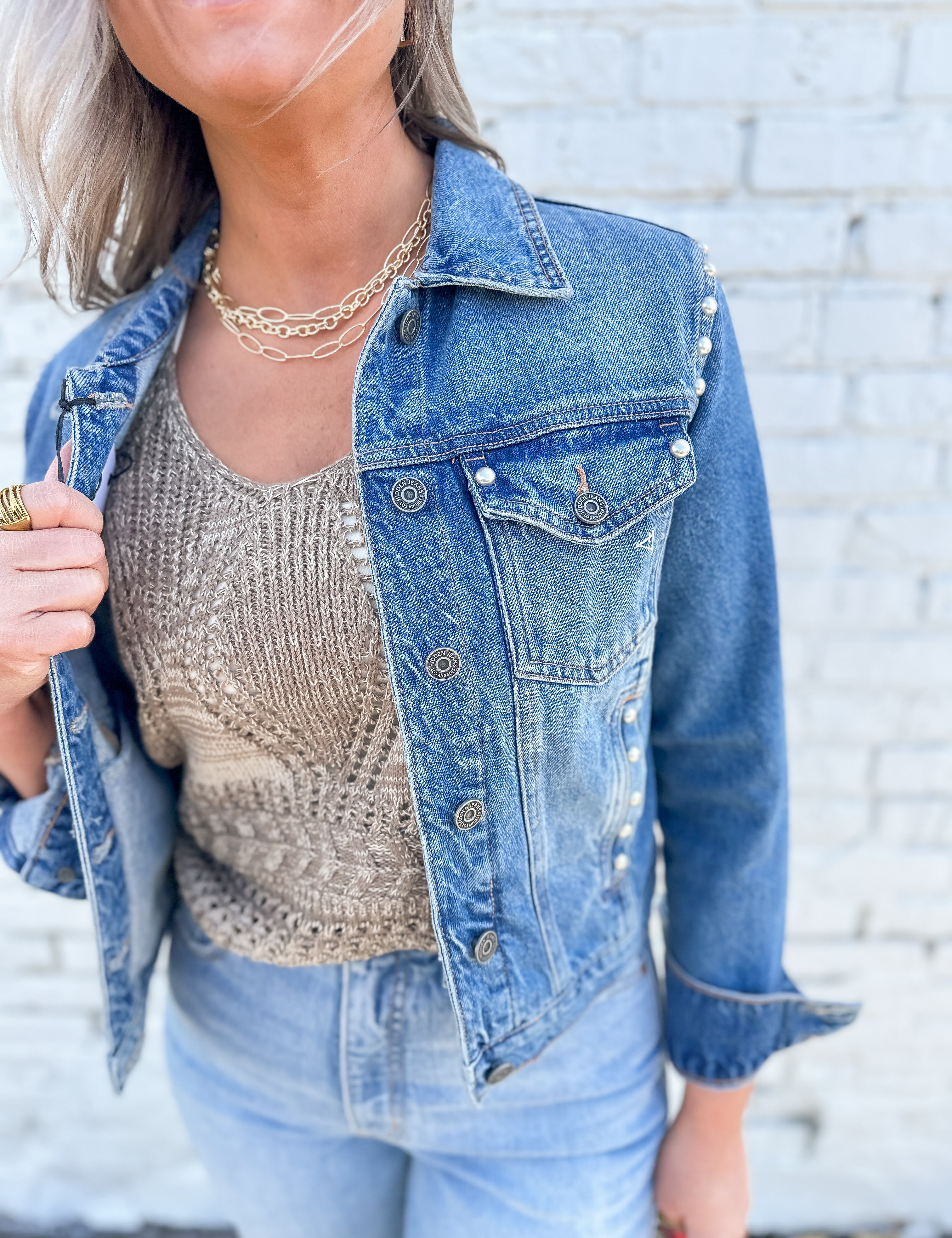 HIDDEN The Shauna Studded Trucker Jacket