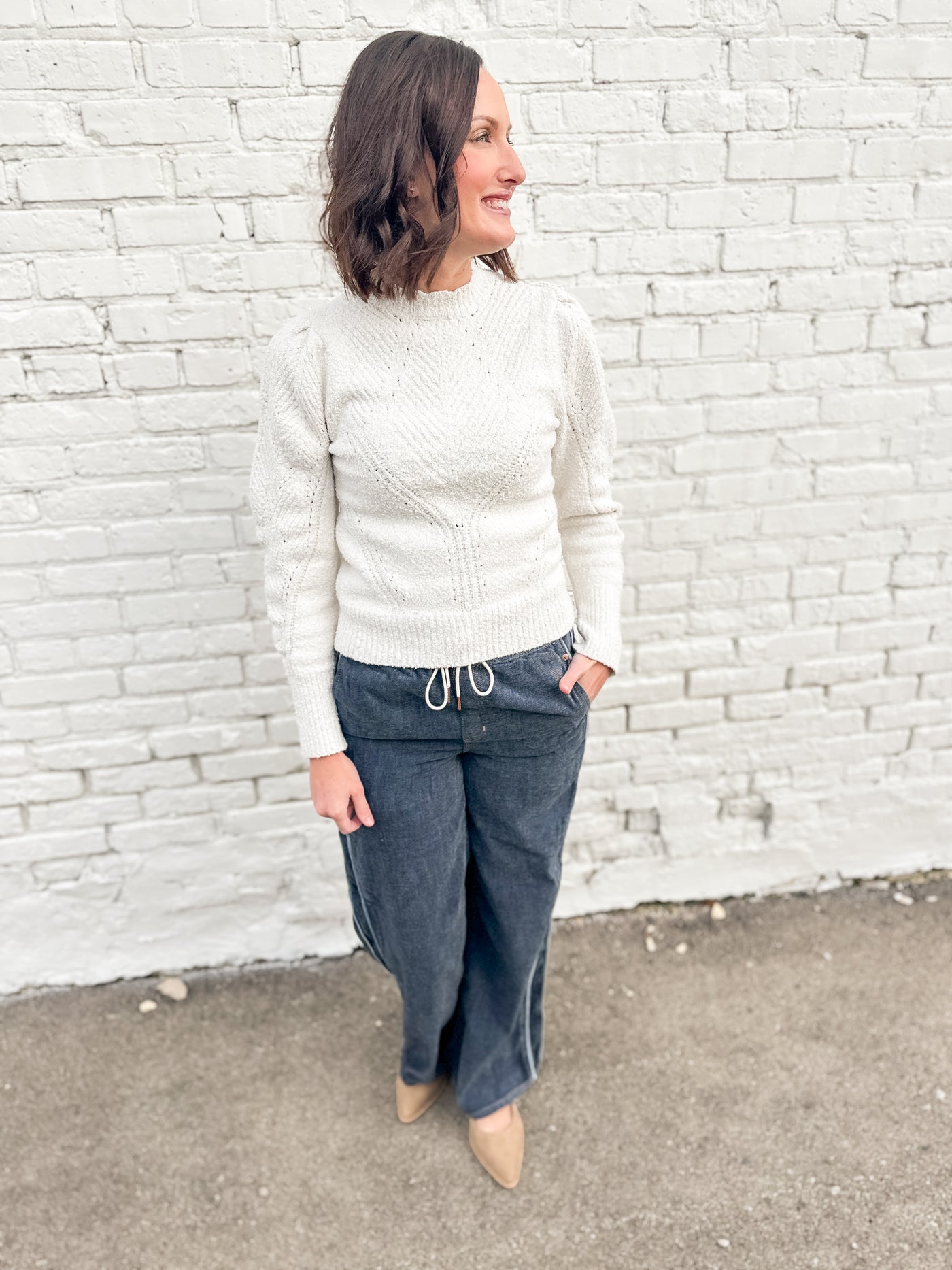 DAZE The Cozy Jean Wide Leg Pull On