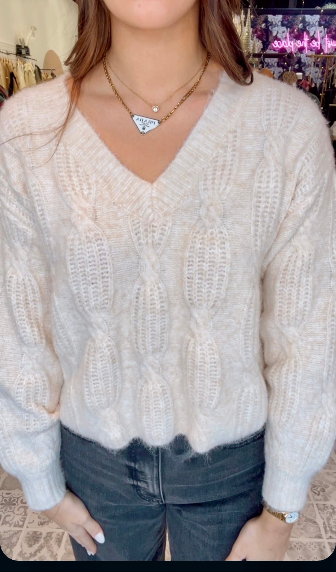 NEKANE The Miranda Braided Knit Sweater