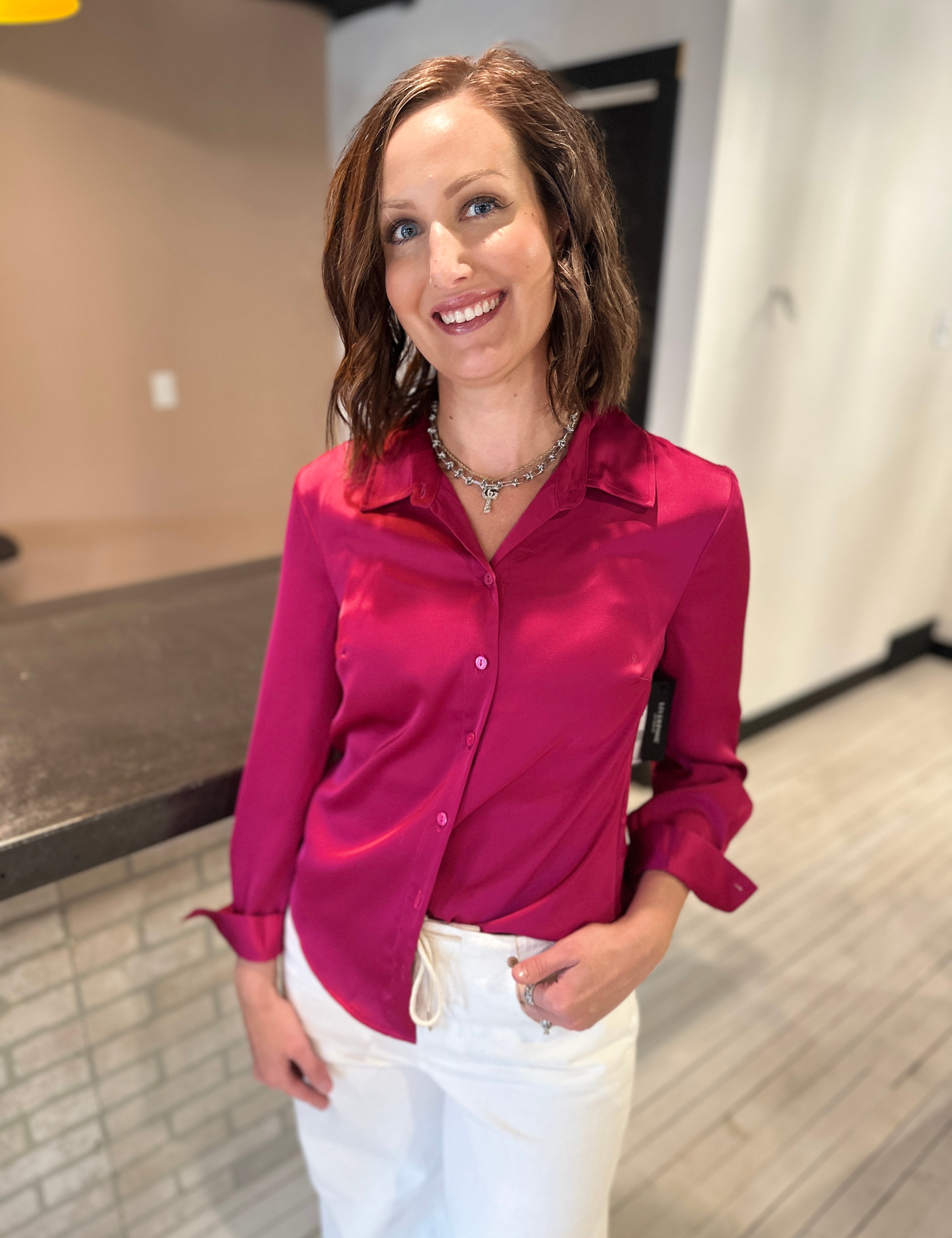 LIVERPOOL The Button Front Woven Shirt