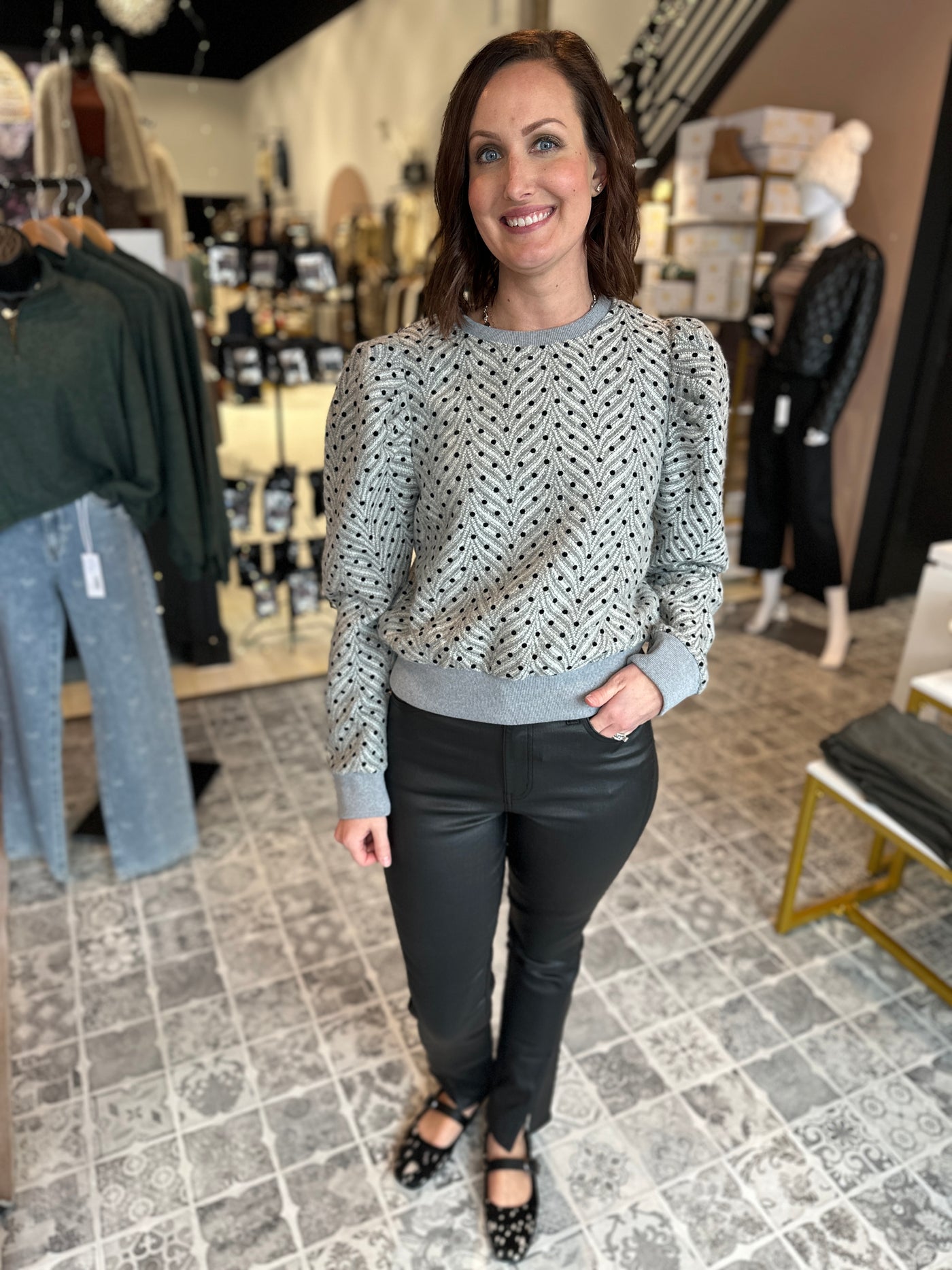 The Nadia Pleated Sleeve Top