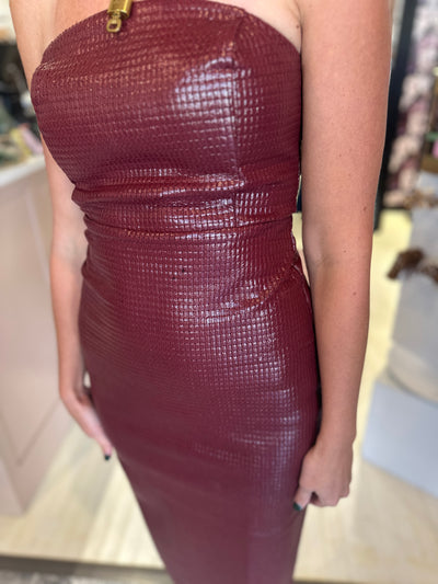 The Elektra Textured Knit Midi Dress
