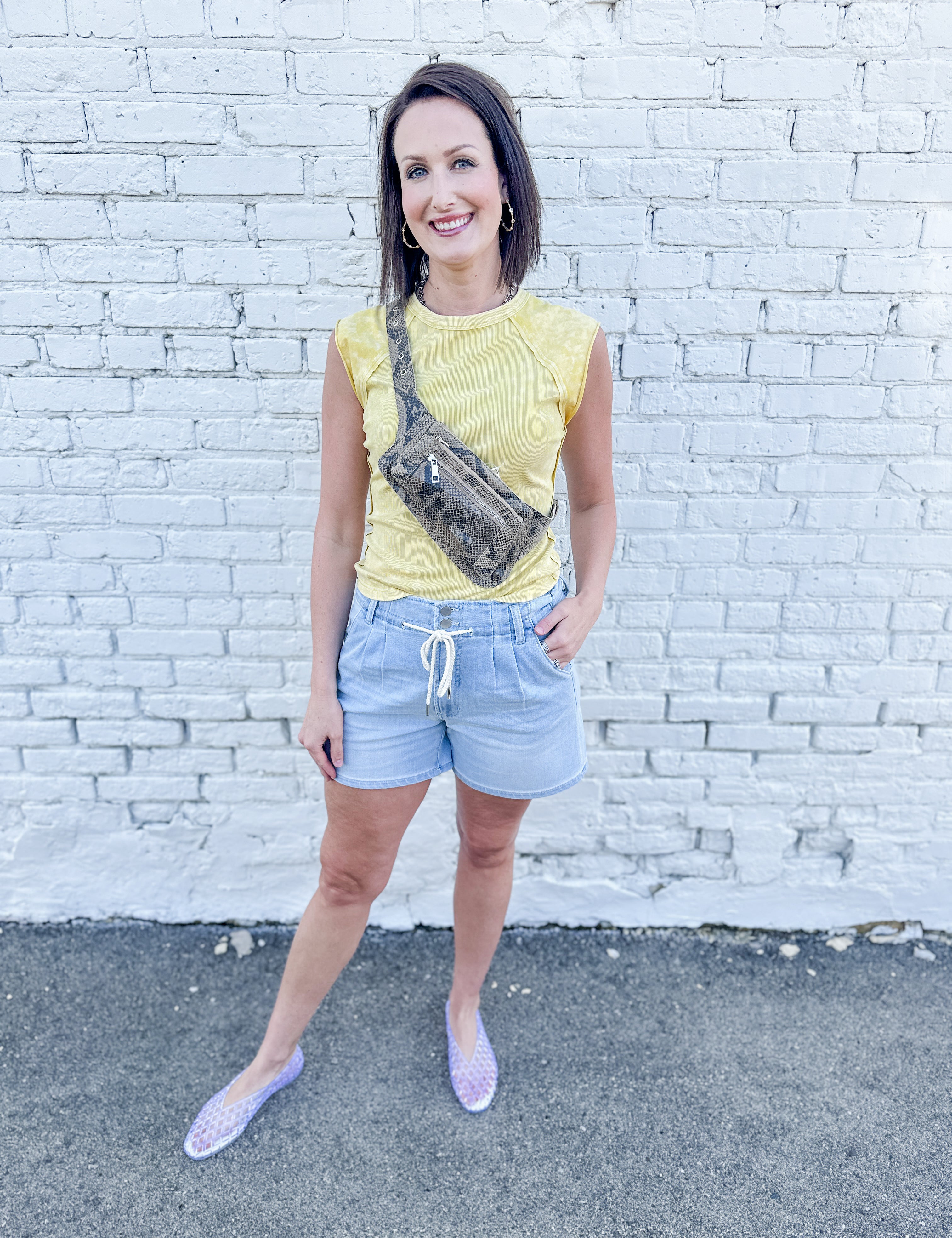 The Tie Front Shorts 5" Inseam by Liverpool