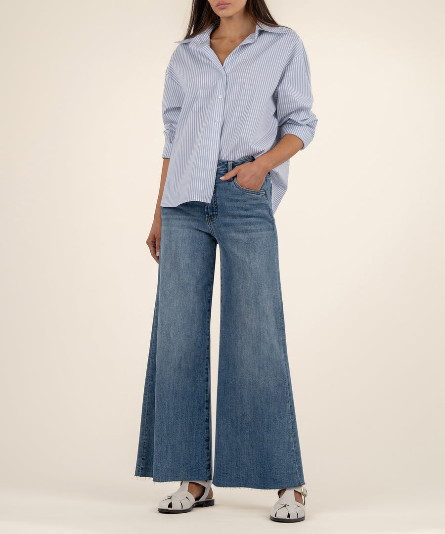 KUT from the KLOTH The Ryan High Rise Fab Ab Super Wide Leg