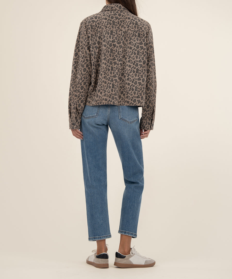 KUT FROM THE KLOTH The Arya Cheetah Print Shirt Jacket