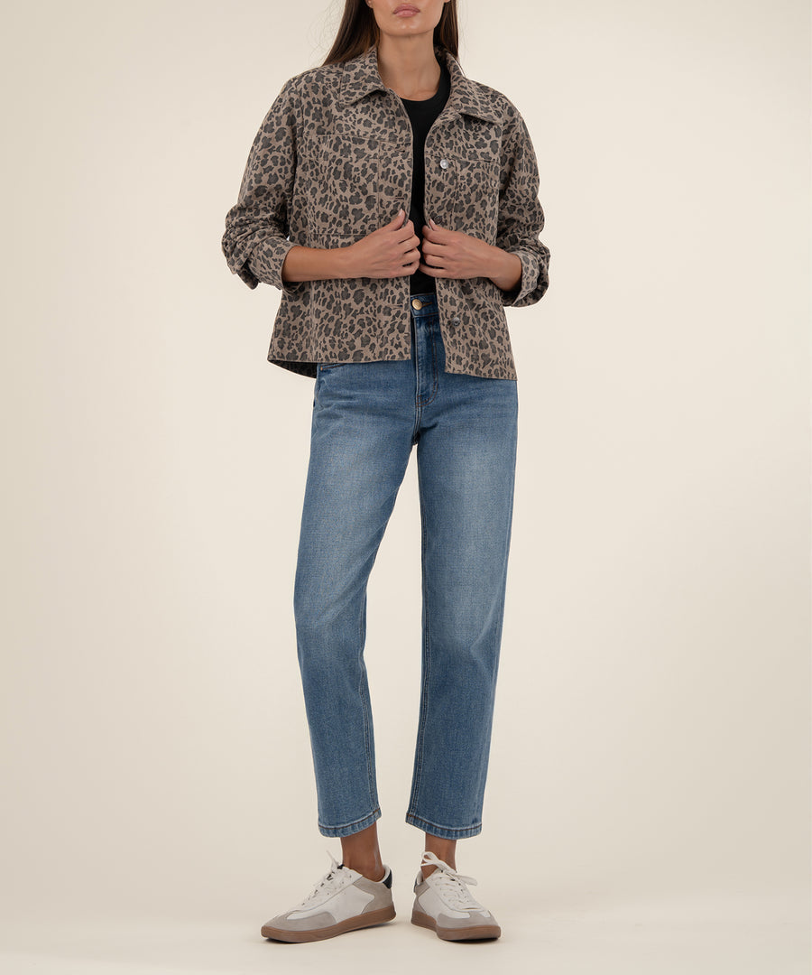 KUT FROM THE KLOTH The Arya Cheetah Print Shirt Jacket