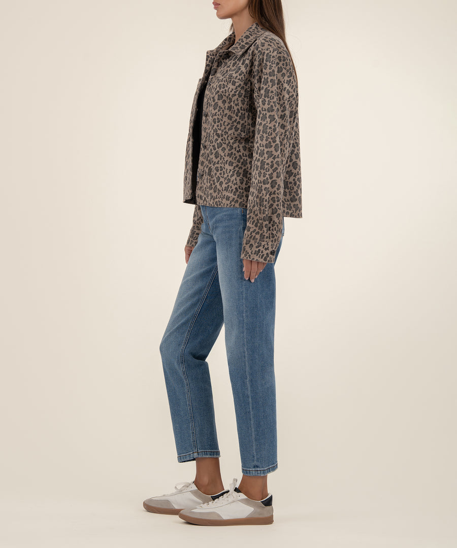 KUT FROM THE KLOTH The Arya Cheetah Print Shirt Jacket