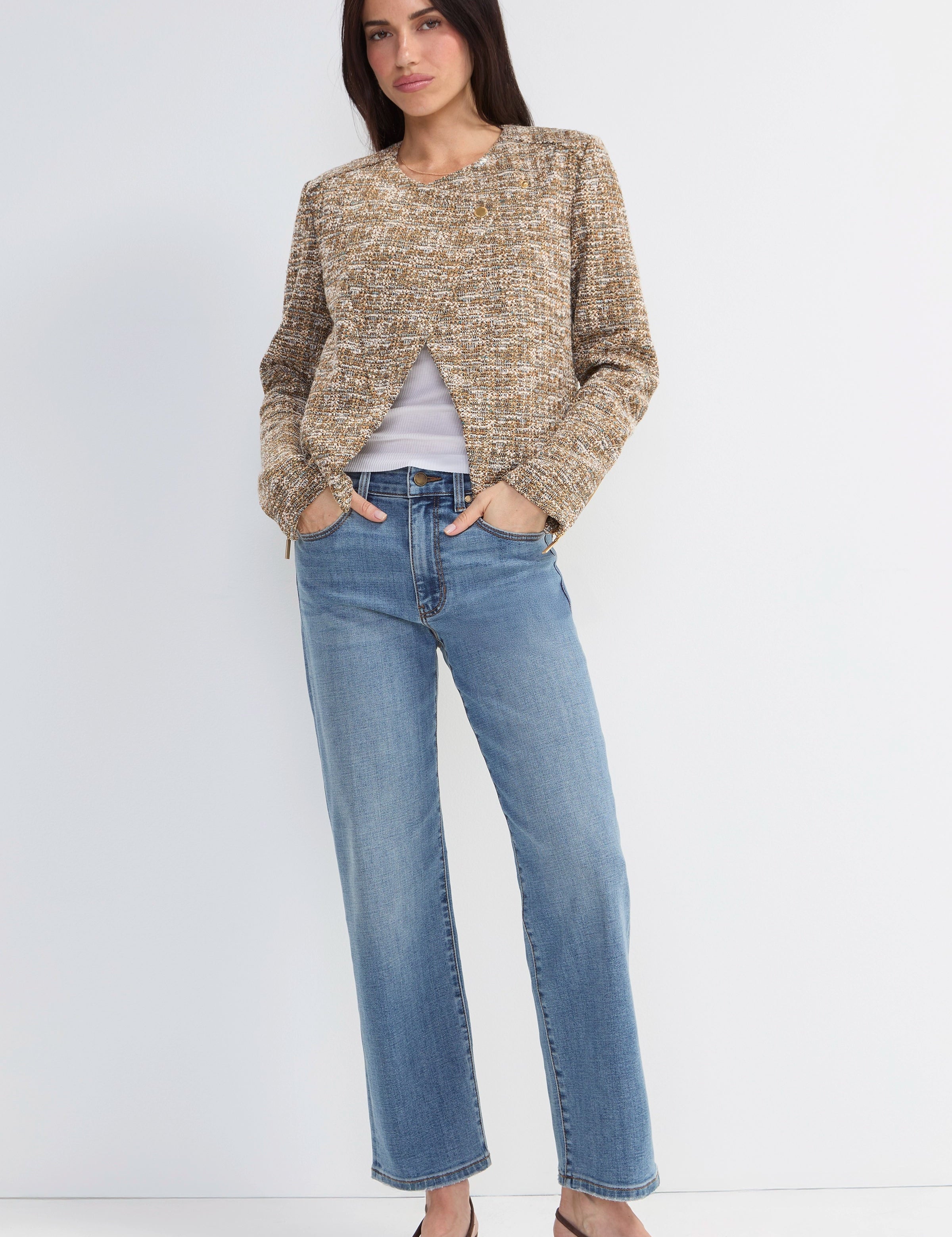The Collarless Moto Jacket by Liverpool