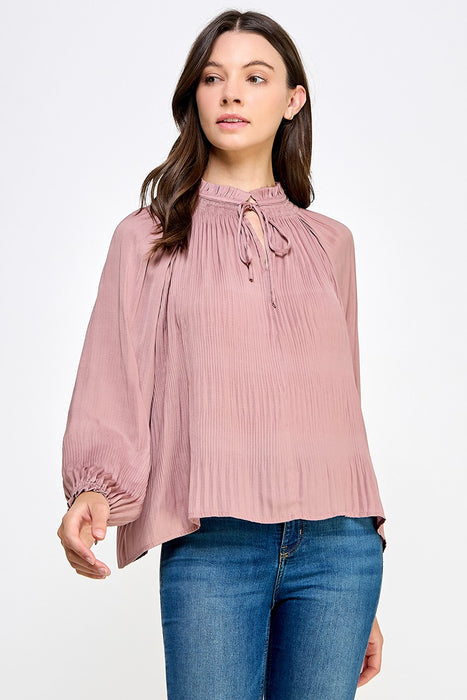 The Mallory Pleated Blouse