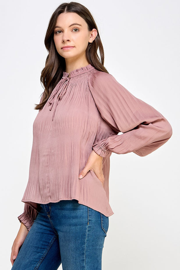 The Mallory Pleated Blouse