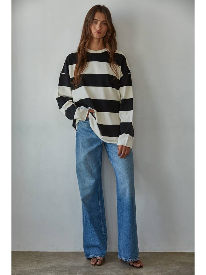 The Allegra Striped Pullover