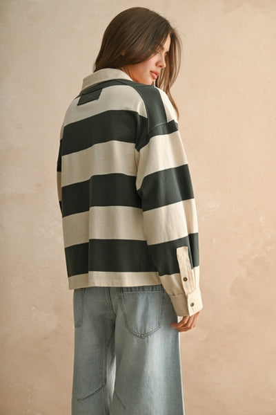 The Harlyn Ruby Striped Pullover
