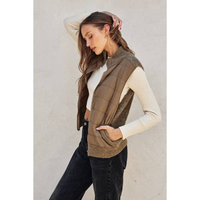 The Ellis Woven Knit Vest