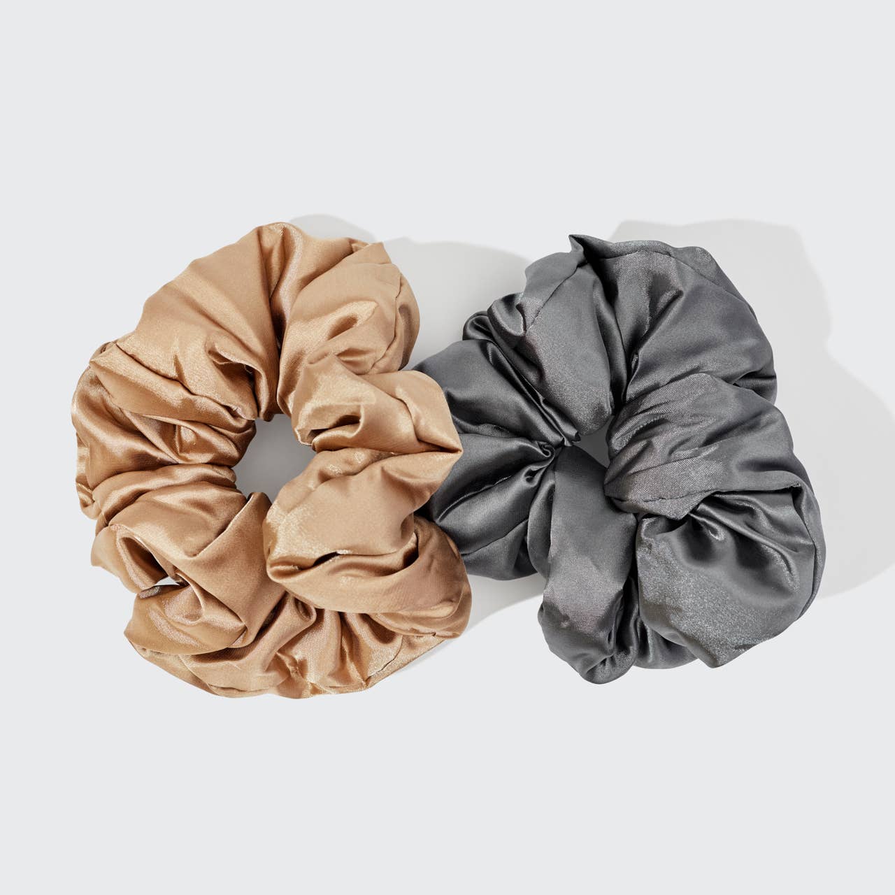 KITSCH The Satin Sleep Pillow Scrunchies - Charcoal/Gold