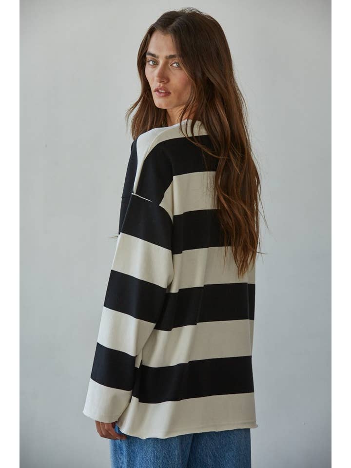 The Allegra Striped Pullover