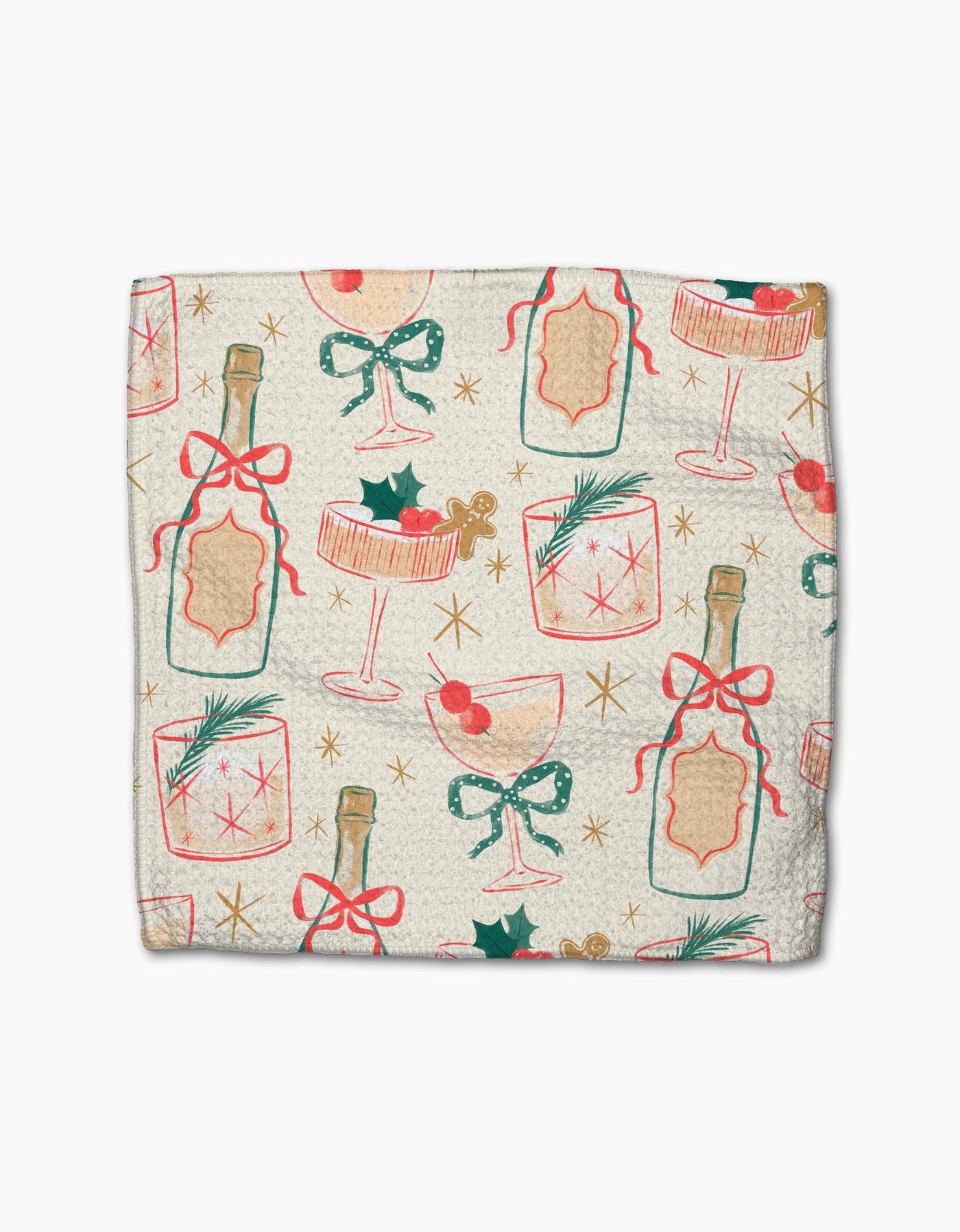 Christmas Cocktails Dishcloth Set