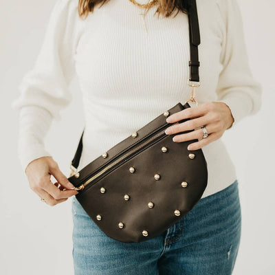 The Chic Gold Studded Westlyn Bum Bag