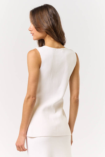 The Lara Sleeveless Button Down Top