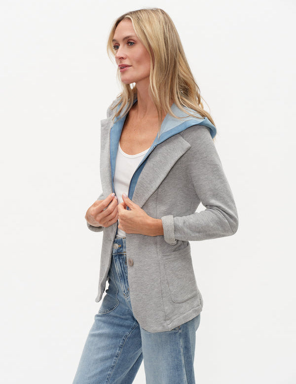 SIX FIFTY The Torino Mixed Media Sweater Blazer