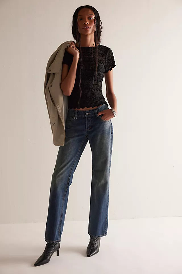 FREE PEOPLE The Angelina Lace Tee