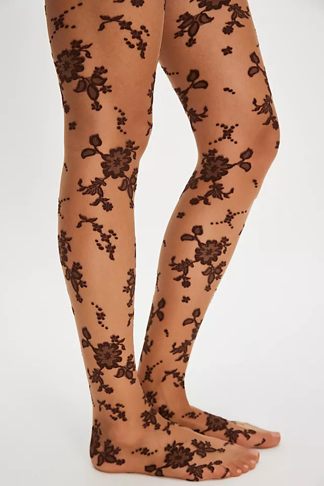 FREE PEOPLE The Flocked Floral Tight