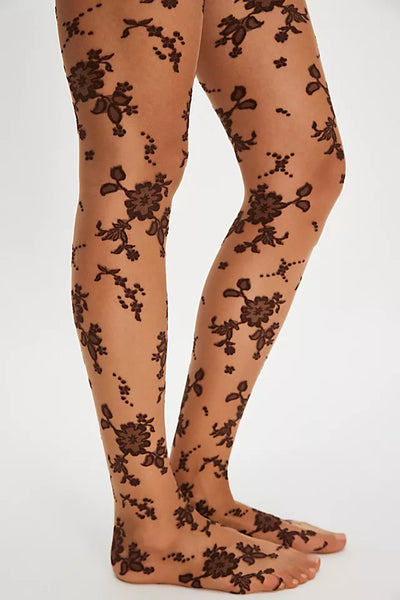 FREE PEOPLE The Flocked Floral Tight